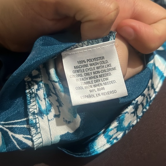 Morgan Taylor intimate size large blue top floral flower design sleep intimate - Picture 8 of 9